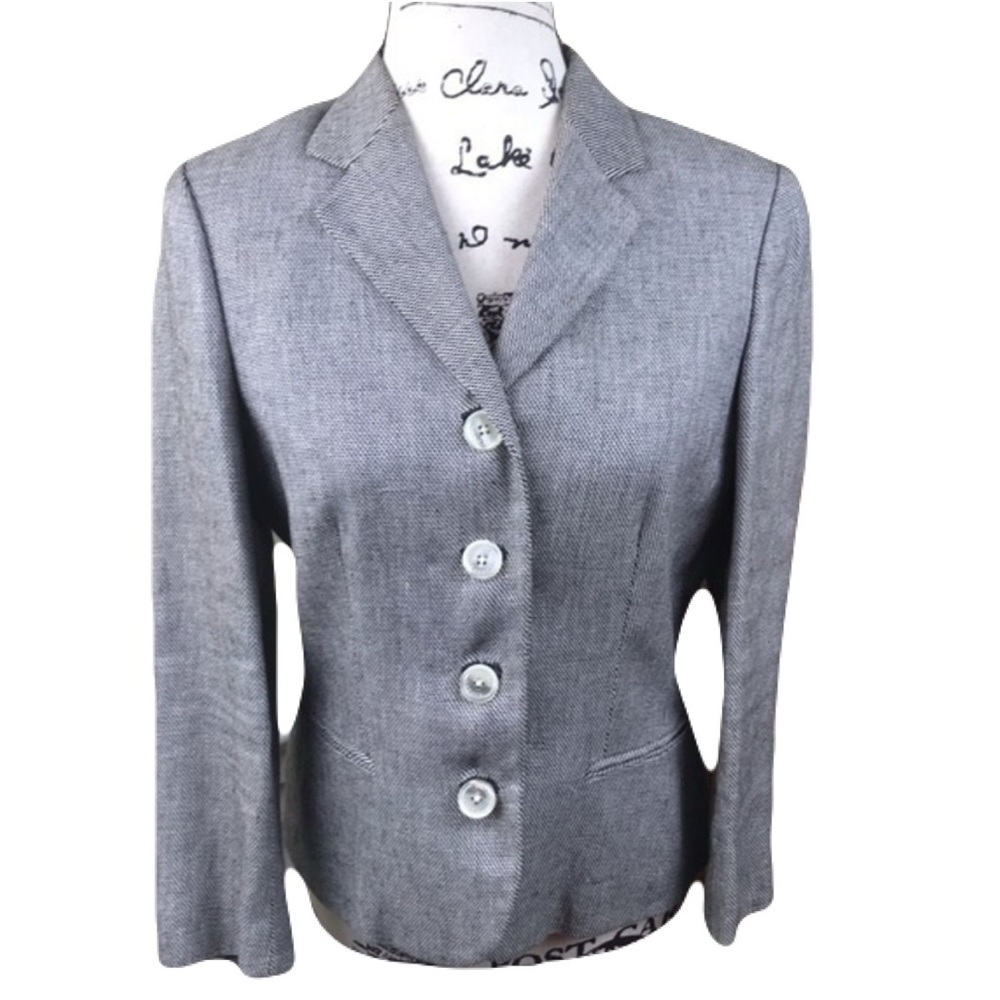 Ralph Lauren Lined Linen Gray Blazer.